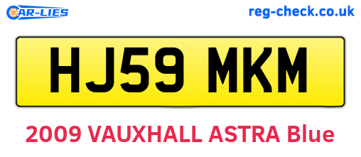 HJ59MKM are the vehicle registration plates.