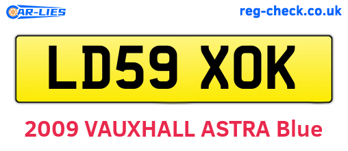 LD59XOK are the vehicle registration plates.
