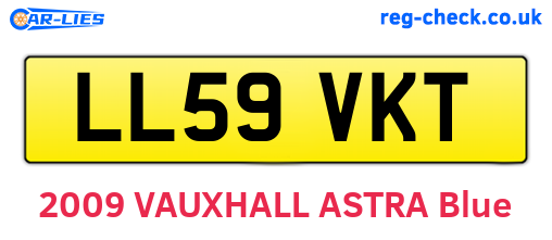 LL59VKT are the vehicle registration plates.