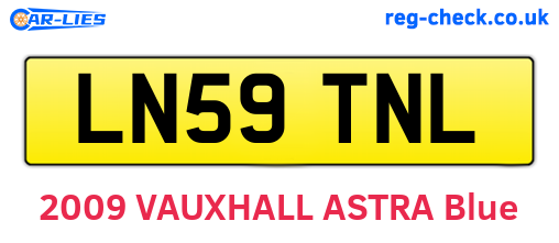 LN59TNL are the vehicle registration plates.