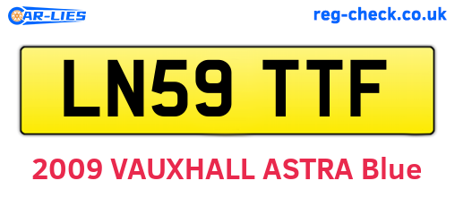 LN59TTF are the vehicle registration plates.