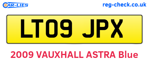 LT09JPX are the vehicle registration plates.