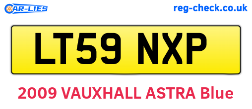 LT59NXP are the vehicle registration plates.