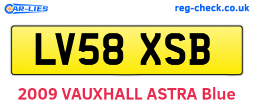 LV58XSB are the vehicle registration plates.