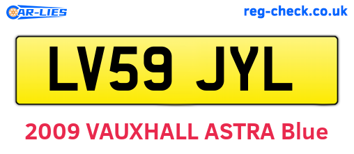 LV59JYL are the vehicle registration plates.