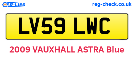 LV59LWC are the vehicle registration plates.