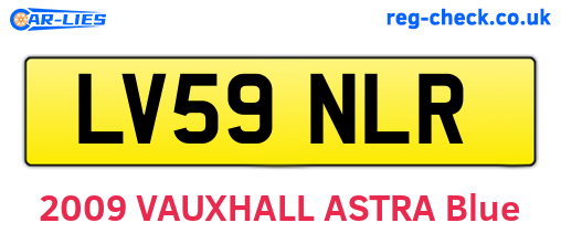 LV59NLR are the vehicle registration plates.