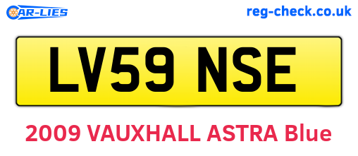 LV59NSE are the vehicle registration plates.