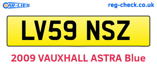 LV59NSZ are the vehicle registration plates.