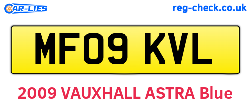 MF09KVL are the vehicle registration plates.
