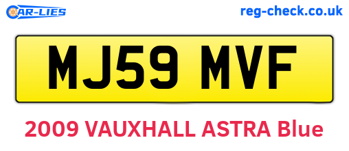 MJ59MVF are the vehicle registration plates.