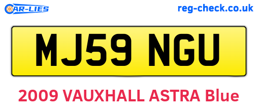 MJ59NGU are the vehicle registration plates.