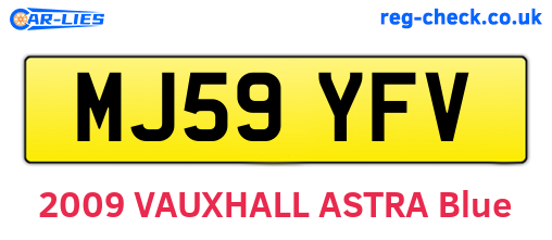 MJ59YFV are the vehicle registration plates.
