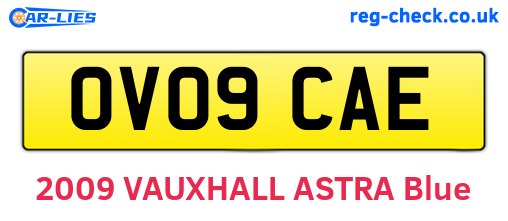 OV09CAE are the vehicle registration plates.