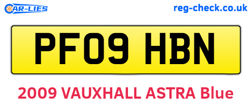 PF09HBN are the vehicle registration plates.