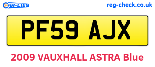 PF59AJX are the vehicle registration plates.