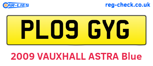 PL09GYG are the vehicle registration plates.
