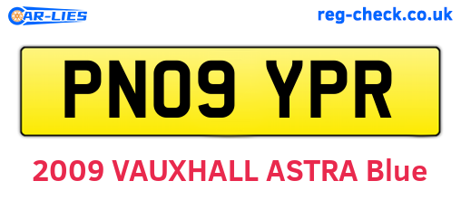 PN09YPR are the vehicle registration plates.