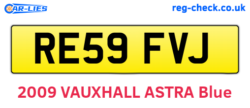 RE59FVJ are the vehicle registration plates.