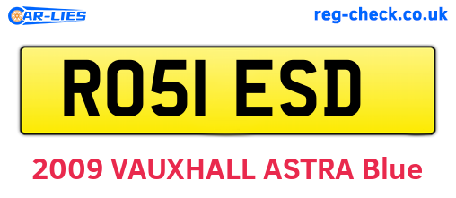 RO51ESD are the vehicle registration plates.