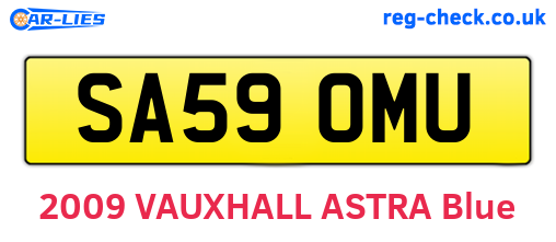 SA59OMU are the vehicle registration plates.