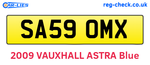 SA59OMX are the vehicle registration plates.