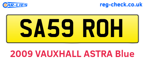 SA59ROH are the vehicle registration plates.