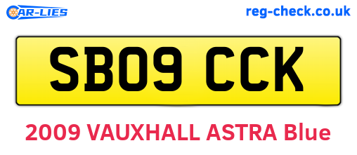 SB09CCK are the vehicle registration plates.