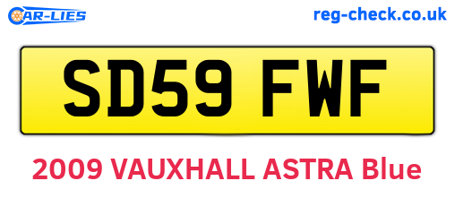 SD59FWF are the vehicle registration plates.