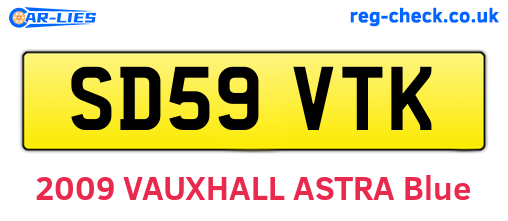 SD59VTK are the vehicle registration plates.