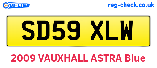SD59XLW are the vehicle registration plates.