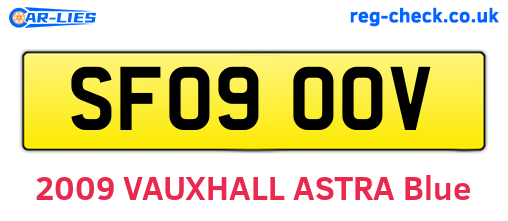 SF09OOV are the vehicle registration plates.