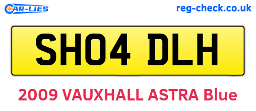 SH04DLH are the vehicle registration plates.