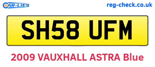 SH58UFM are the vehicle registration plates.