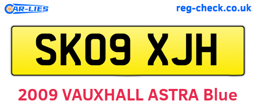 SK09XJH are the vehicle registration plates.