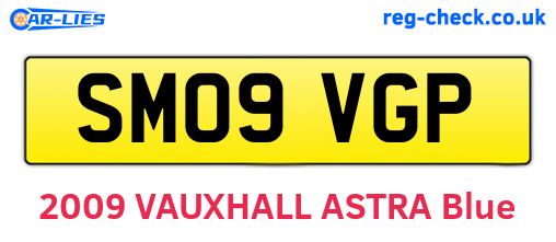 SM09VGP are the vehicle registration plates.