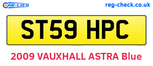 ST59HPC are the vehicle registration plates.