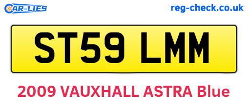 ST59LMM are the vehicle registration plates.