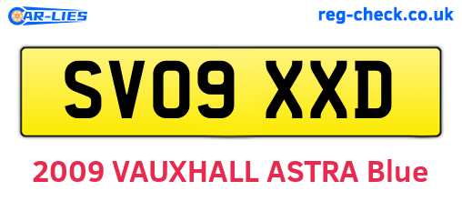 SV09XXD are the vehicle registration plates.
