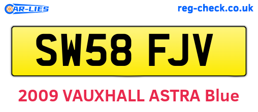 SW58FJV are the vehicle registration plates.