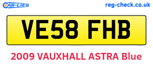 VE58FHB are the vehicle registration plates.