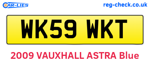 WK59WKT are the vehicle registration plates.