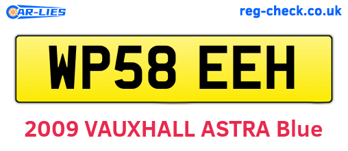 WP58EEH are the vehicle registration plates.