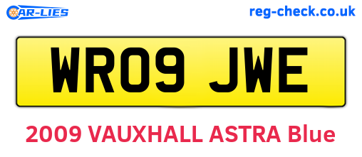 WR09JWE are the vehicle registration plates.