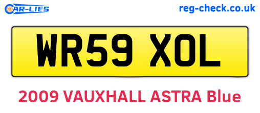 WR59XOL are the vehicle registration plates.