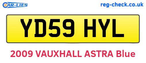 YD59HYL are the vehicle registration plates.