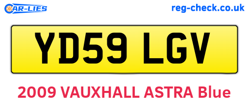 YD59LGV are the vehicle registration plates.