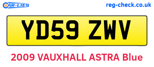 YD59ZWV are the vehicle registration plates.