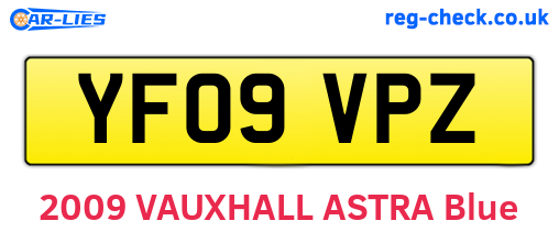 YF09VPZ are the vehicle registration plates.