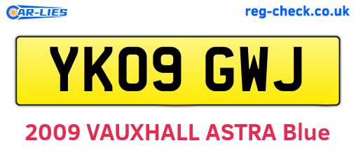 YK09GWJ are the vehicle registration plates.